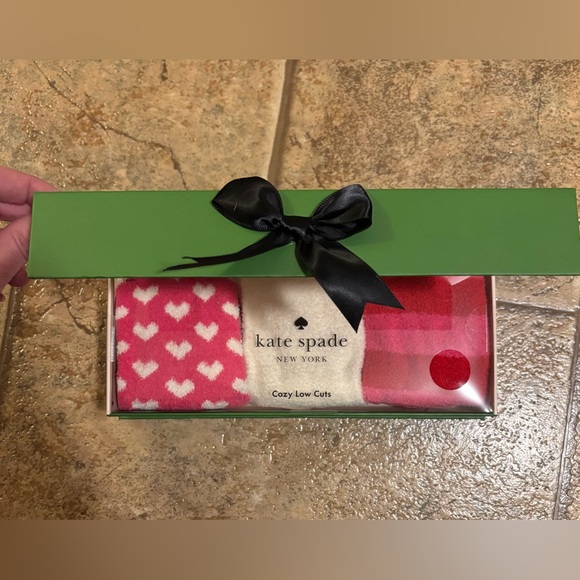 kate spade Accessories - NEW in box kate ♠️ spade New York 3 pair Cozy Low Cut socks gift box OS